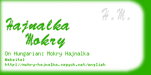 hajnalka mokry business card
